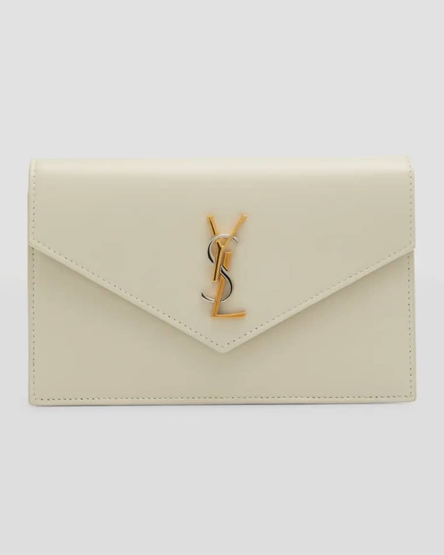 Saint Laurent YSL Monogram Wallet on Chain in Smooth Leather | Neiman ...