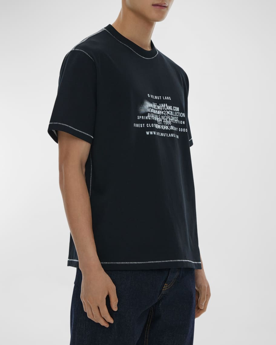 Helmut Lang Men's Sprayed Logo T-Shirt | Neiman Marcus