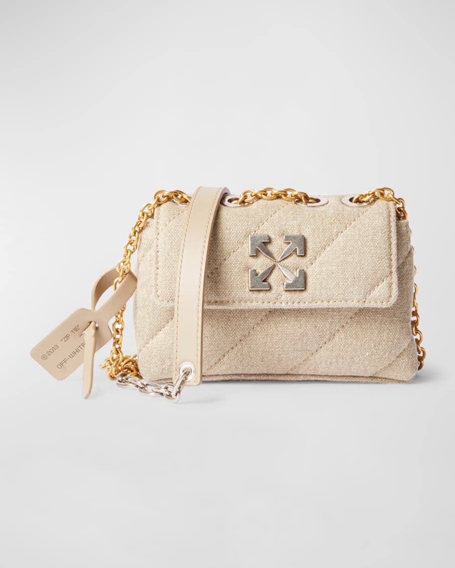 OffWhite Jackhammer 17 StripeQuilted Canvas Shoulder Bag Neiman Marcus