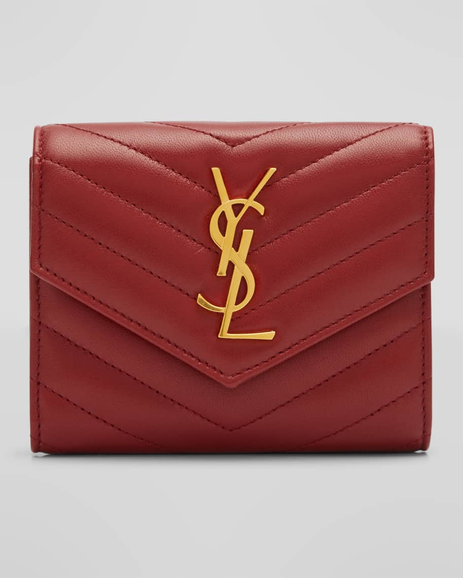 Saint Laurent Quilted Leather Trifold Wallet