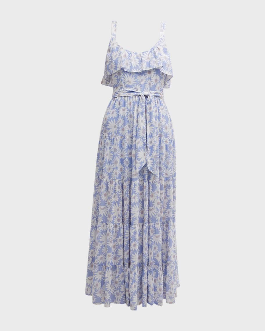 PAIGE Tevin Floral Tiered Maxi Dress | Neiman Marcus