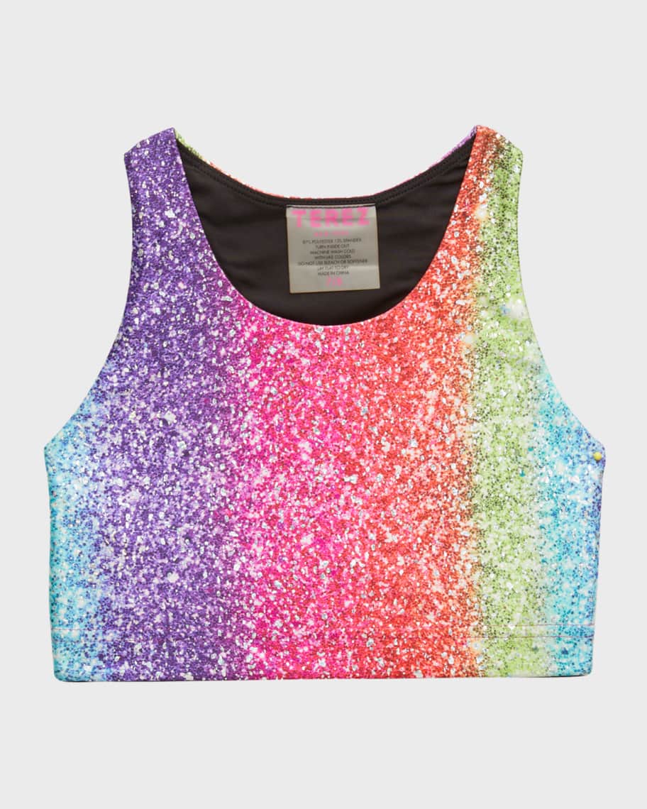 Terez Girl's Rainbow Sports Bra, Size 7-14 | Neiman Marcus