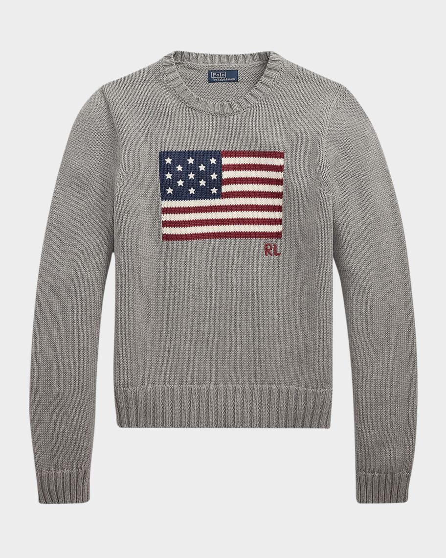 ★★POLO RALPH LAUREN★★ Flag Cotton Linen Mock Neck Sweate Genuine Polo Ralph Lauren Flag Cotton Linen Mockneck Sweater