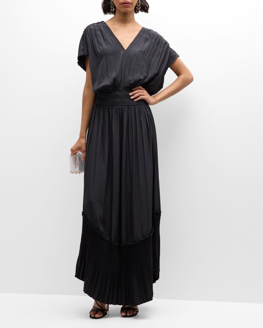 Ramy Brook Cymone Short-Sleeve Maxi Dress | Neiman Marcus
