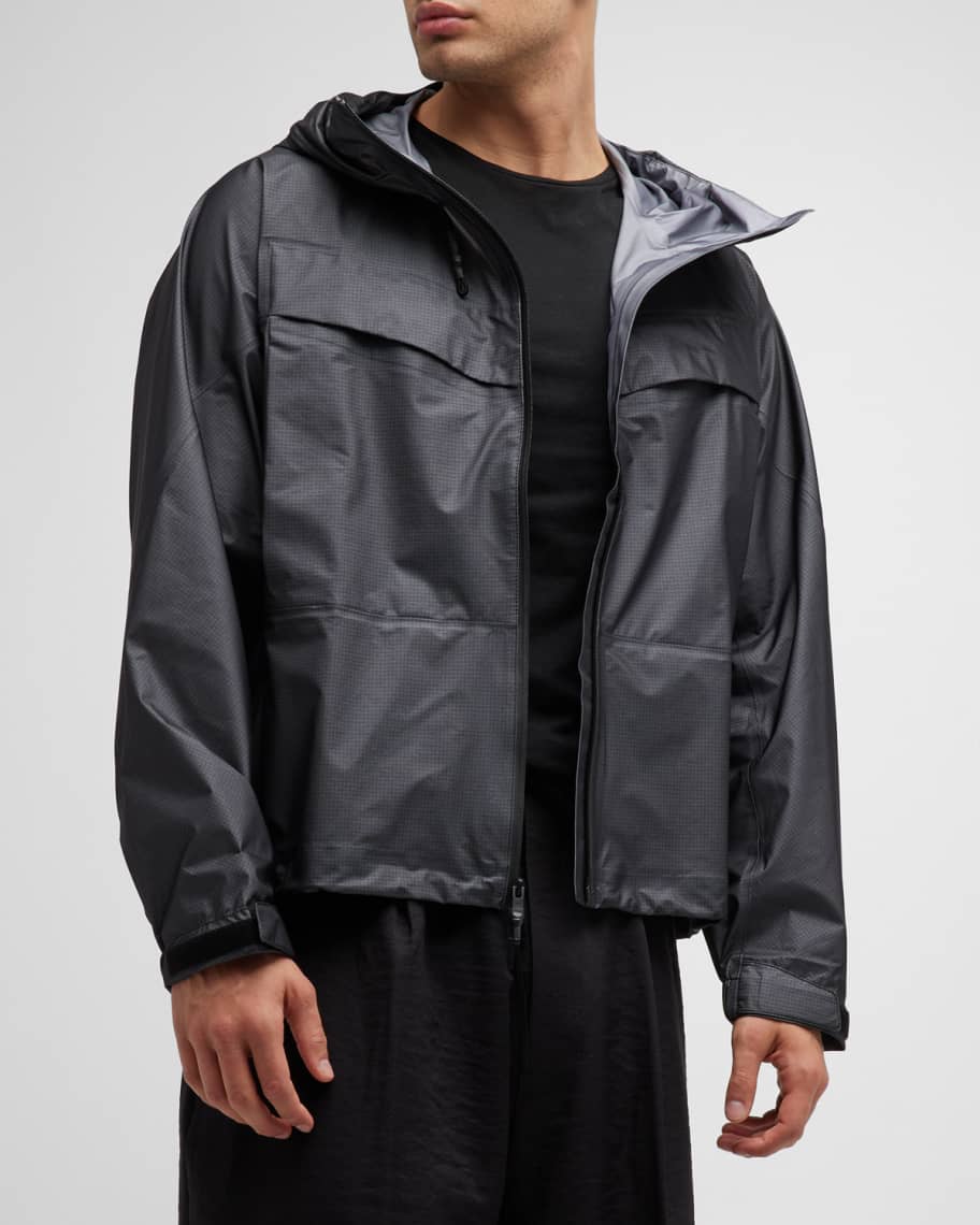 Y-3 PUNCHED KNIT-NYLON HOODED JACKET ジャケット・アウター