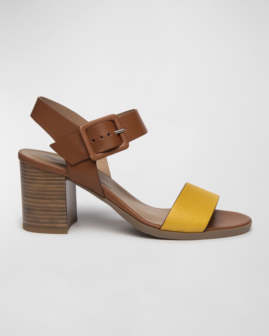 NeroGiardini City Bicolor Ankle-Strap Sandals | Neiman Marcus