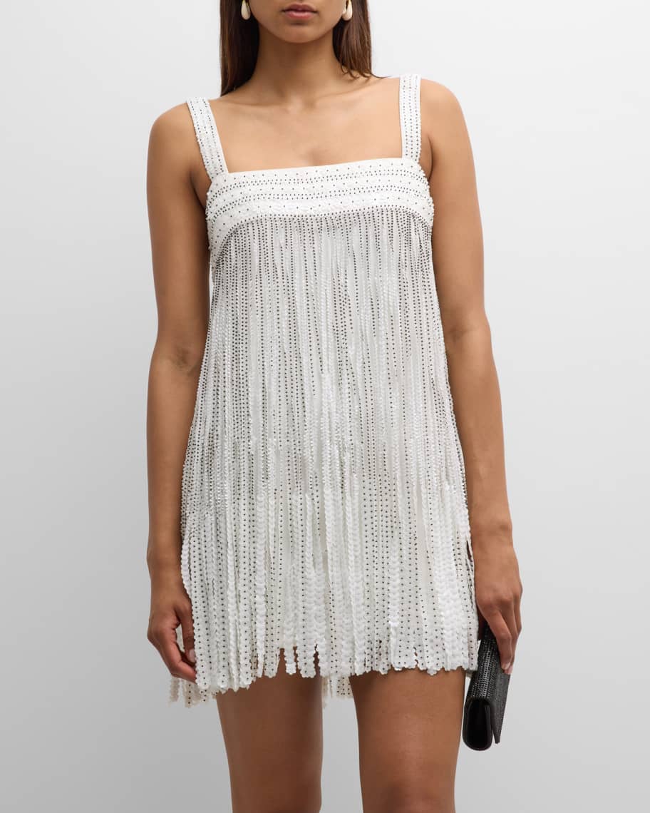 Alexis Jas Fringe Mini Empire Dress | Neiman Marcus