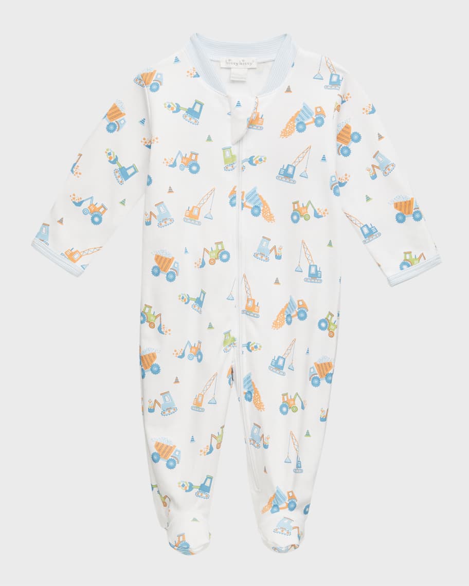 Kissy Kissy Construction Trucks Footie W/Zip PRT KBQ11381N-K480 5201