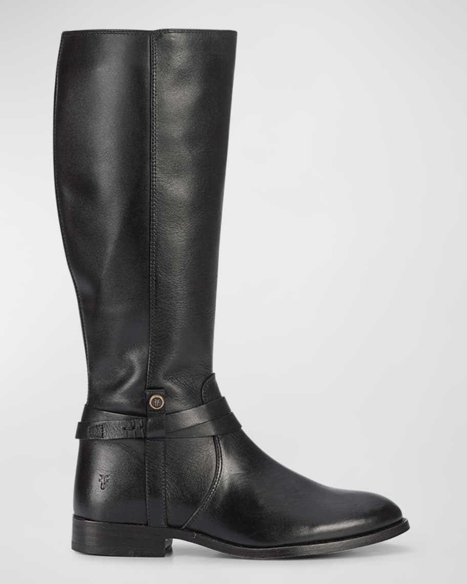 Frye Melissa Leather Belted Tall Riding Boots | Neiman Marcus