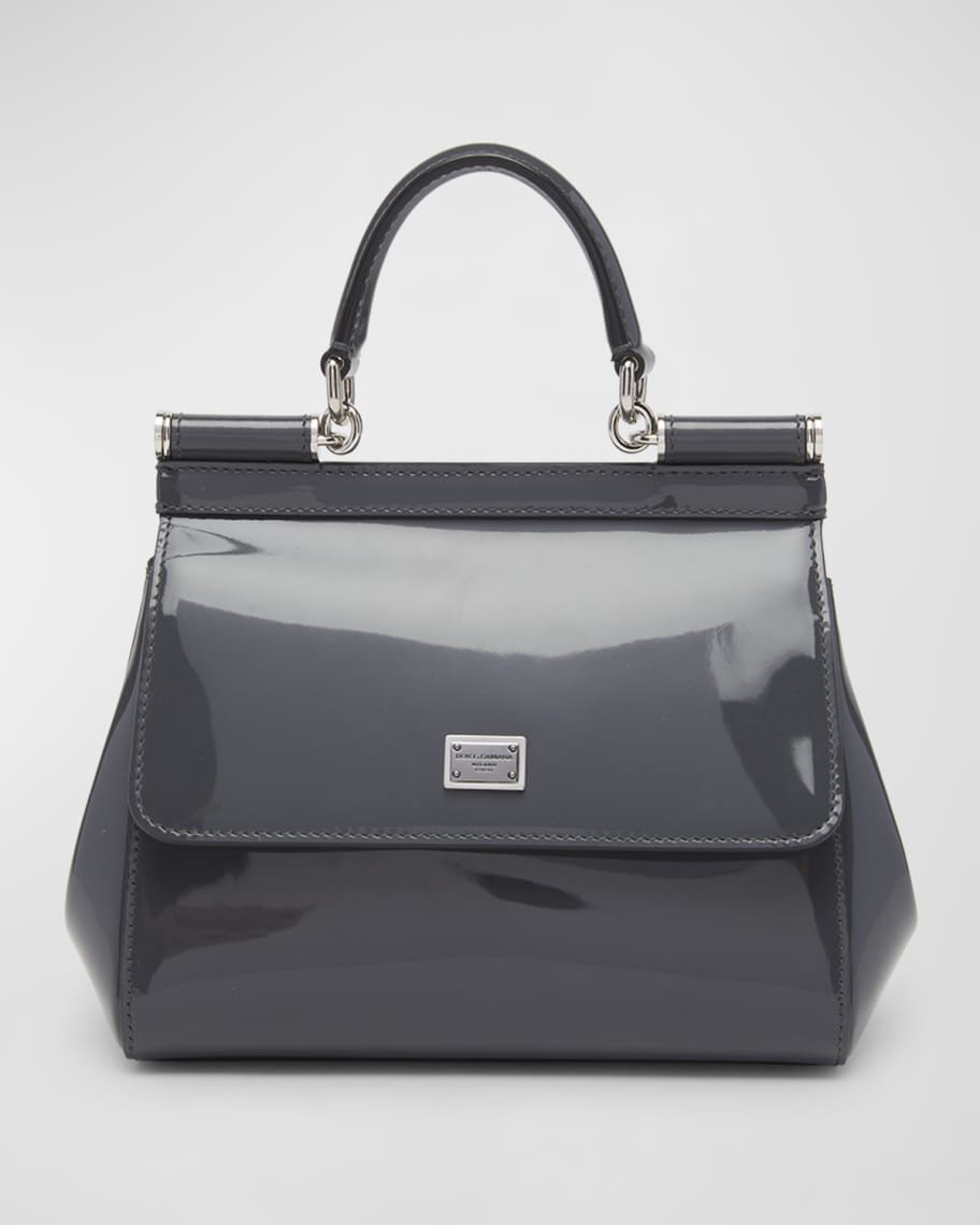 Dolce&Gabbana Sicily Small Patent Leather Top-Handle Bag | Neiman 
