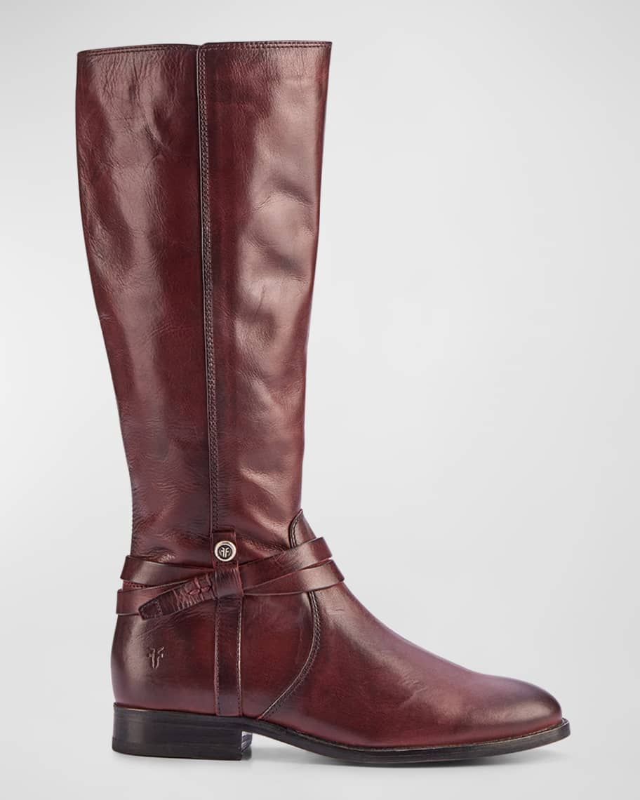 Frye Melissa Leather Belted Tall Riding Boots Neiman Marcus