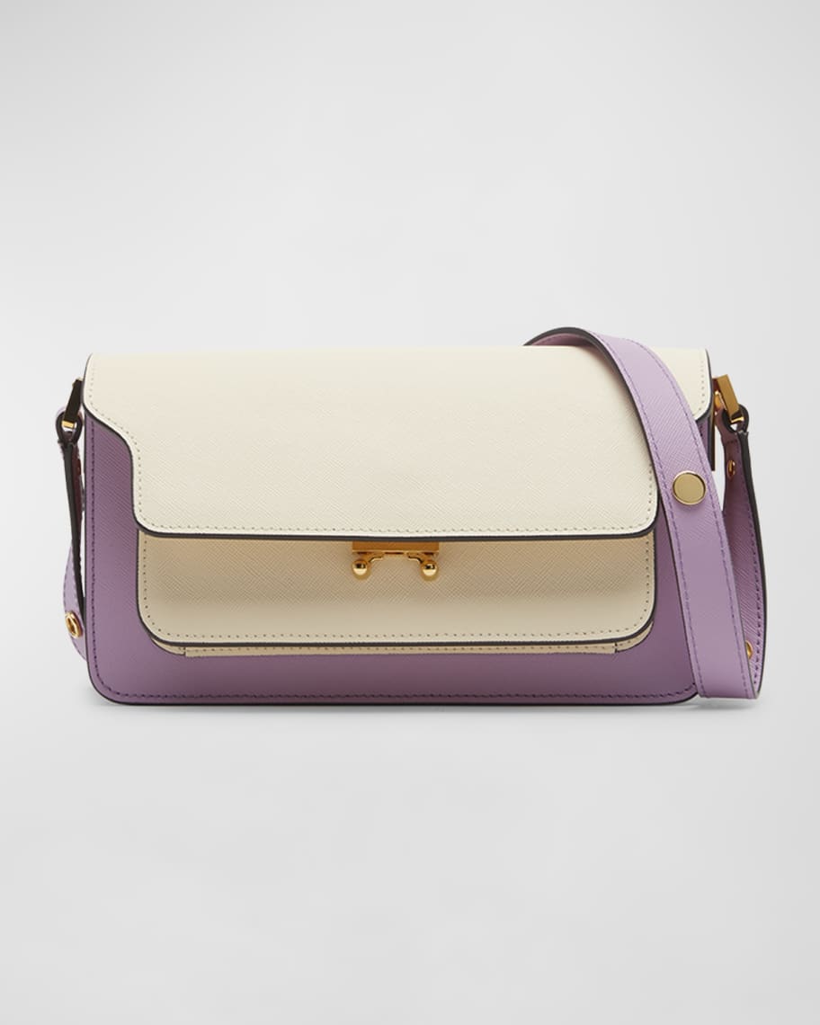 Marni Mini Trunk Bag Shoulder Bag Pochette Light Pink Leather
