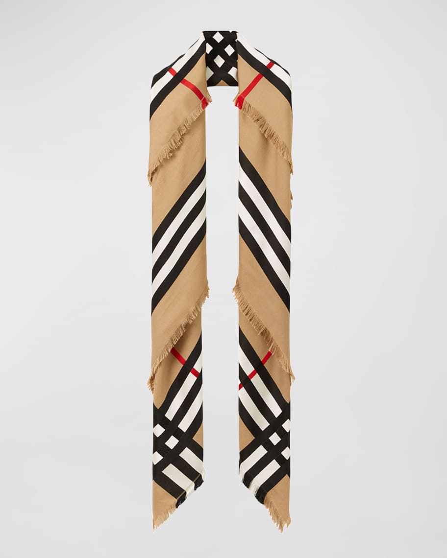 Burberry Check Skinny Scarf Neiman Marcus