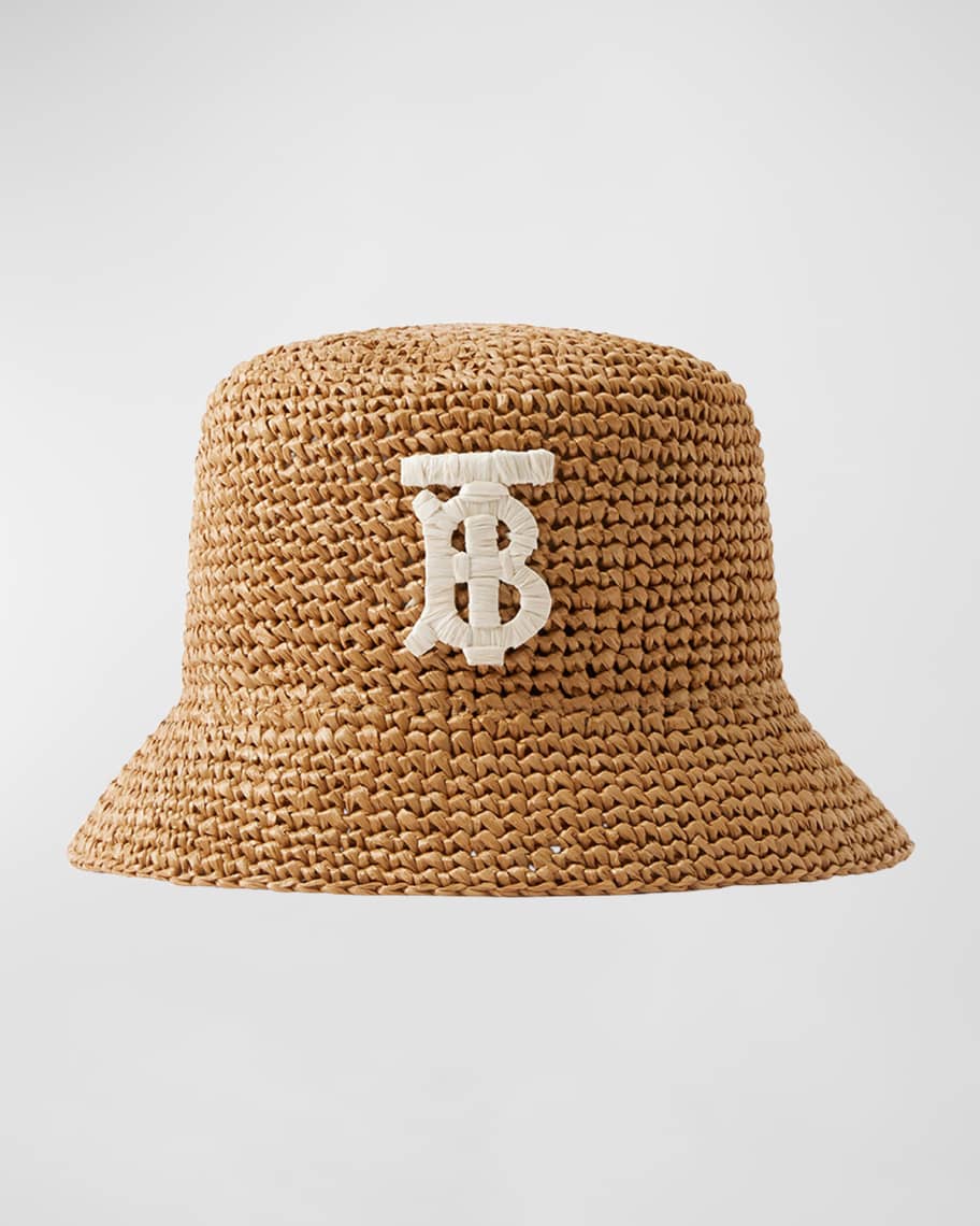 TB Monogram Bucket Hat in Grey - Burberry
