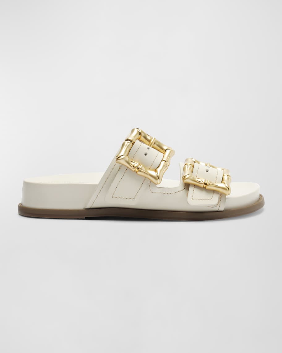 Schutz Enola DualBuckle Sporty Slide Sandals Neiman Marcus