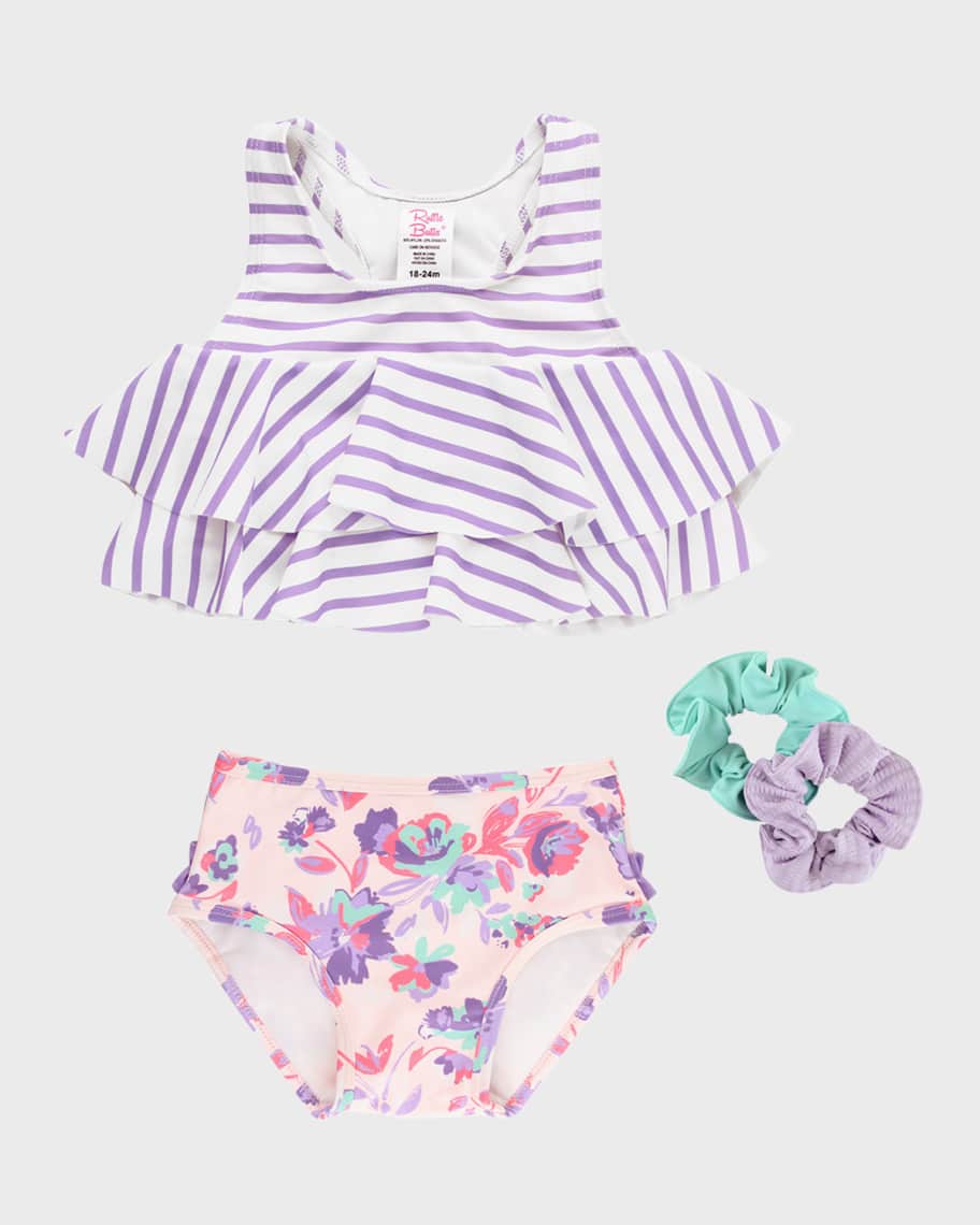 Girls Charming Meadow Woven Shorts by RuffleButts main image 0