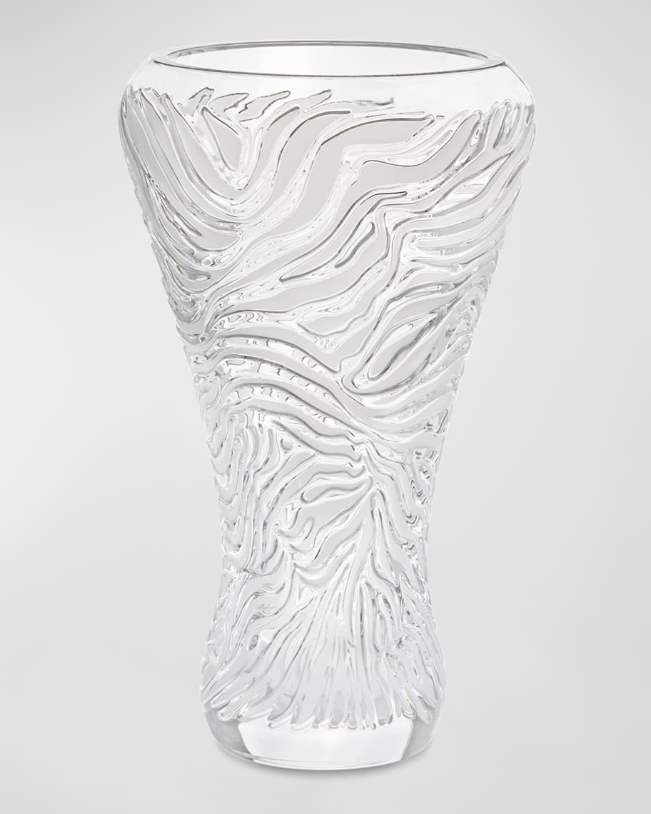 Lalique Zebra Crystal Vase Neiman Marcus