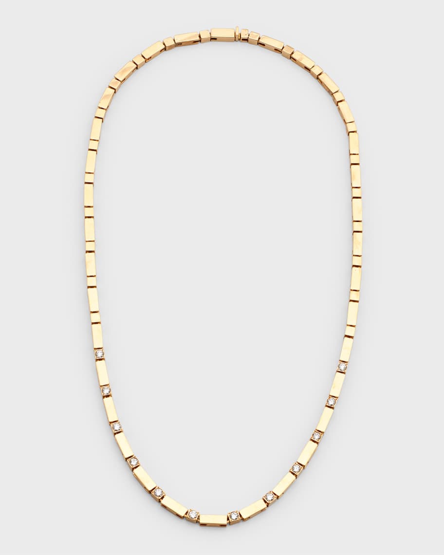 V-Shaped Diamond Tennis Necklace | White | by Lauren B Jewelry