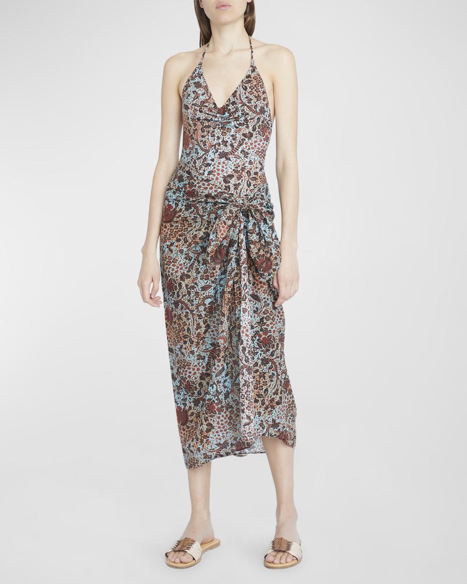 ulla johnson paz crochet dress ULLA JOHNSON Paz Striped Crochet-Knit Cotton Maxi Dress