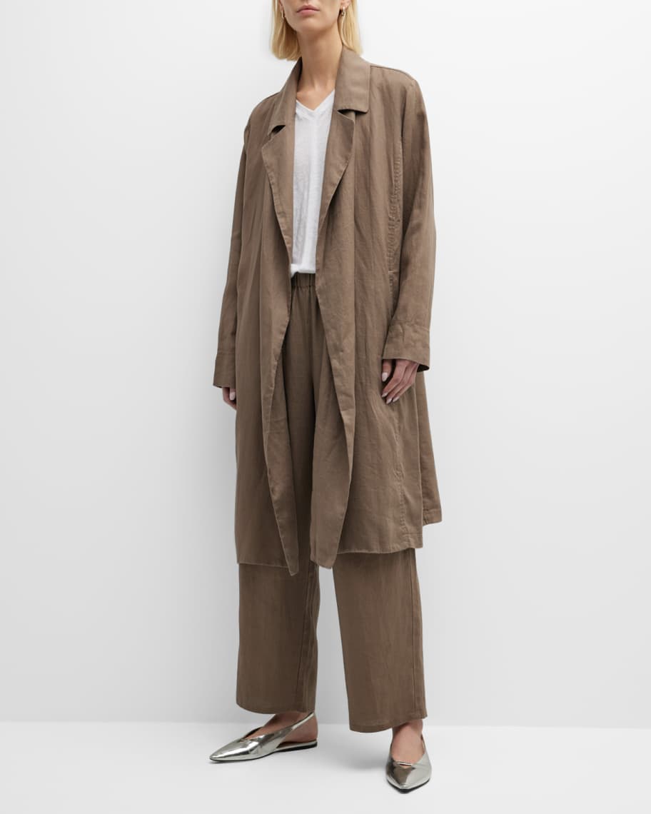 Eileen fisher organic linen trench coat best sale