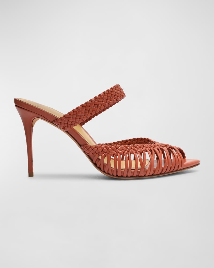 Alexandre Birman Agatha Braided Stiletto Mule Sandals | Neiman Marcus