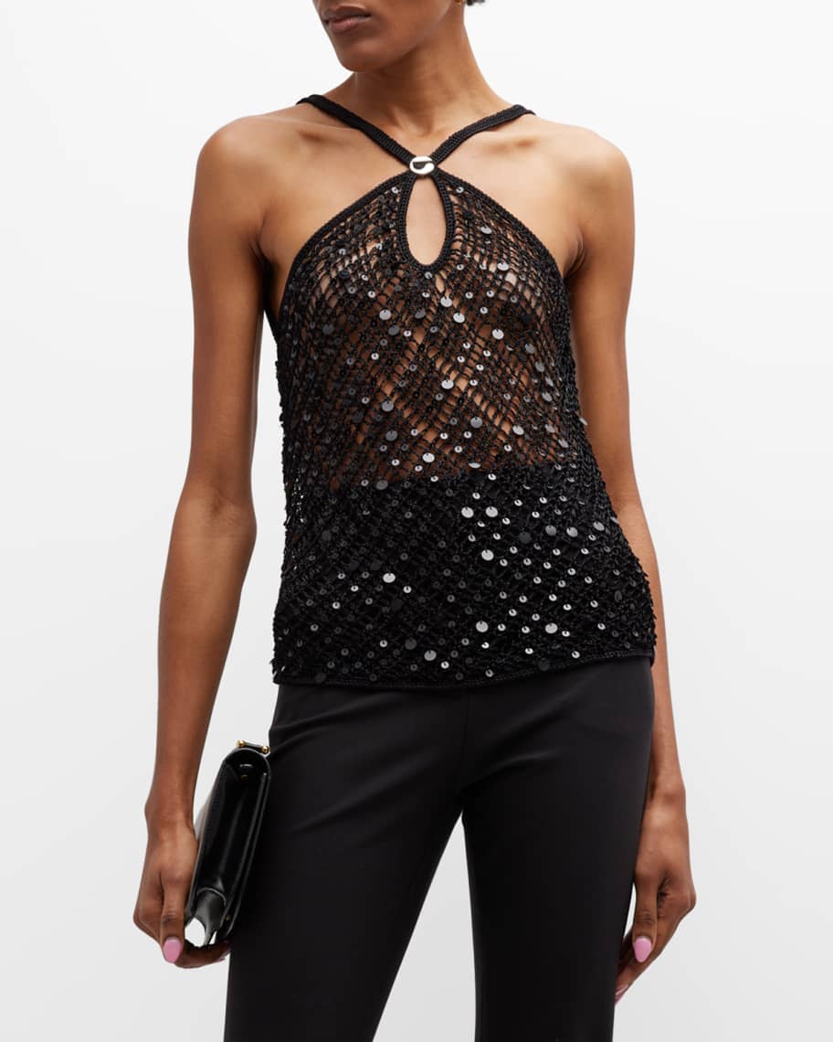 coperni sequin crochet dress Coperni Sequin Crochet Dress In Black - 67% Off
