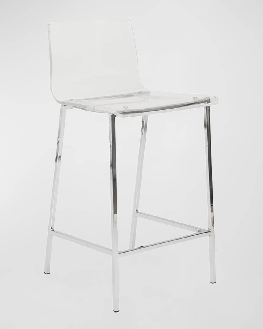 Euro Style Chloe Counter Stools in Clear Acrylic, Set of 2 Neiman Marcus