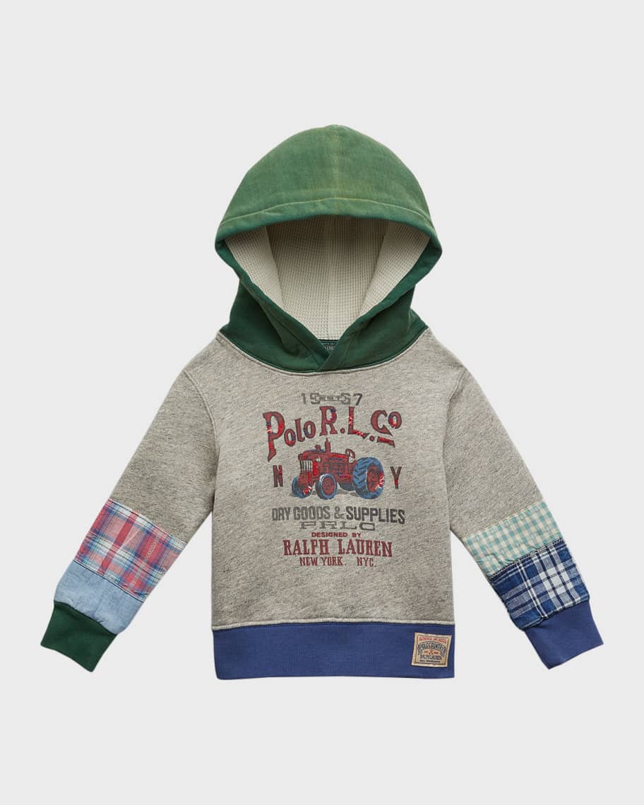 Ralph Lauren Childrenswear Boy's Embroidered Patchwork-Print