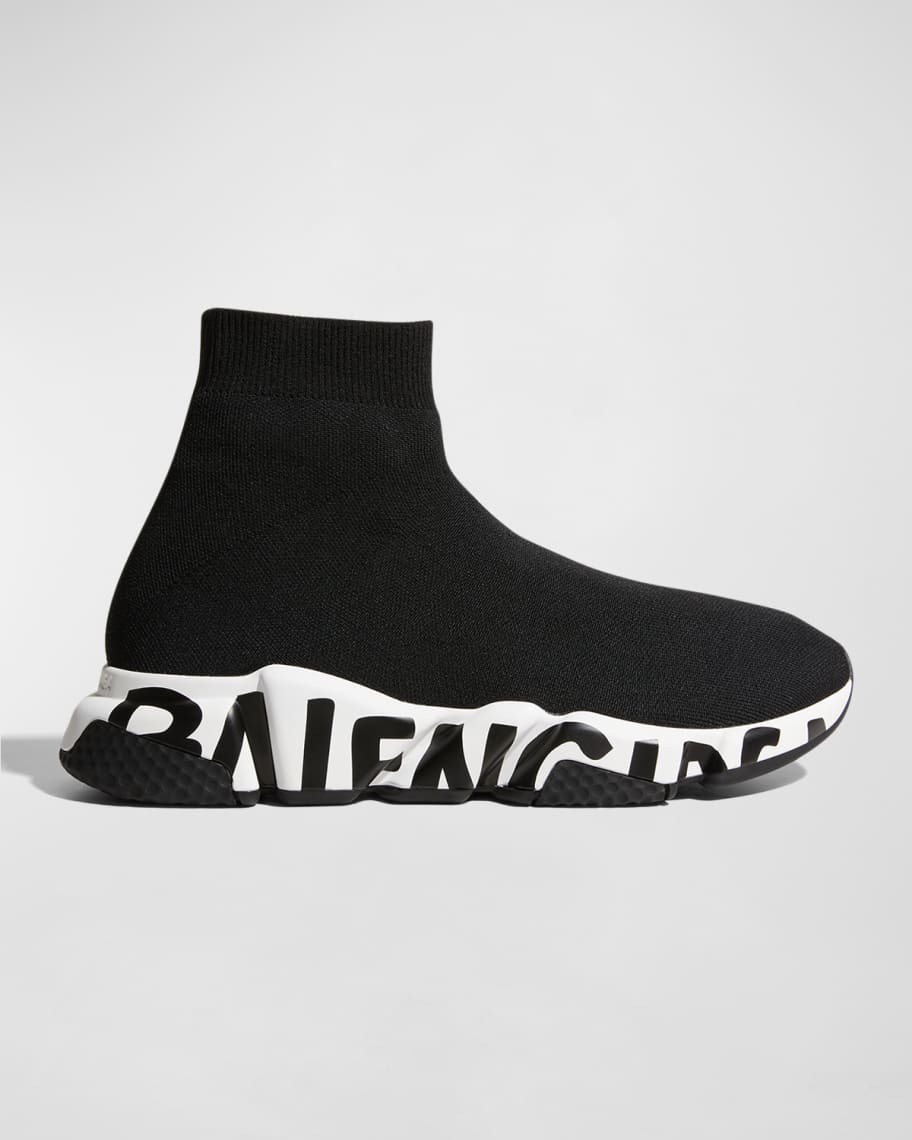 Balenciaga Men's Speed Graffiti Sneakers | Neiman Marcus