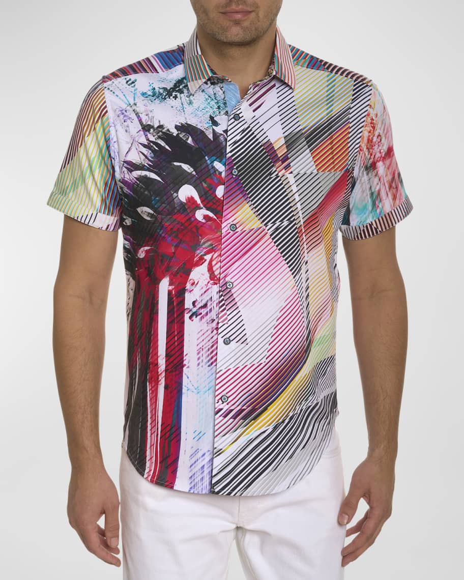 Robert Graham Men's Lenticular Short-Sleeve Sport Shirt Neiman
