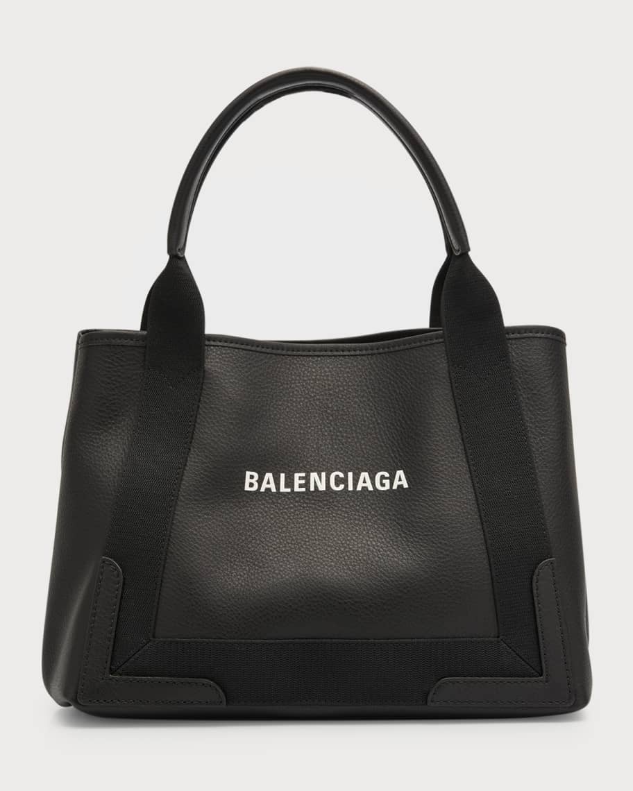 Balenciaga Cabas Logo Leather Top-Handle Bag | Neiman Marcus