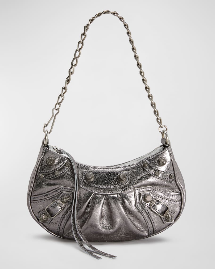 Balenciaga Le Cagole Mini Metallic Bag with Chain | Neiman Marcus