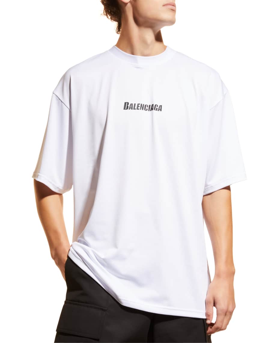 BALENCIAGA バレンシアガ Technical Mesh Swim T-Shirt メッシュ スイム クルーネック Tシャツ ホワイト 657027 4B8B5 Balenciaga Men's Mesh Swim T-Shirt | Neiman Marcus