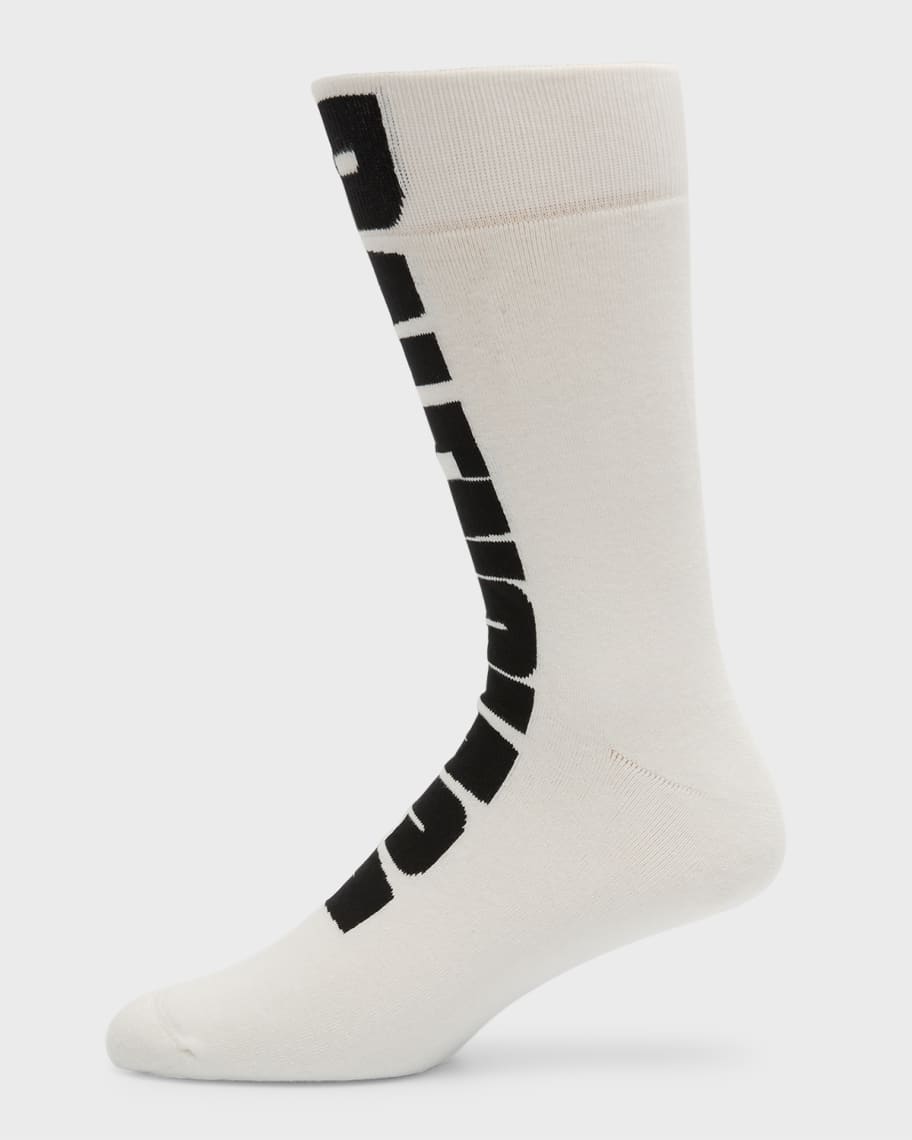 Balenciaga Men s Logo Crew Socks Neiman Marcus