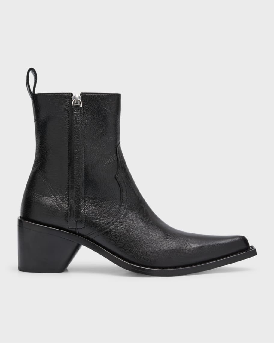 SIMONMILLER Bandi Goatskin Western Ankle Booties | Neiman Marcus