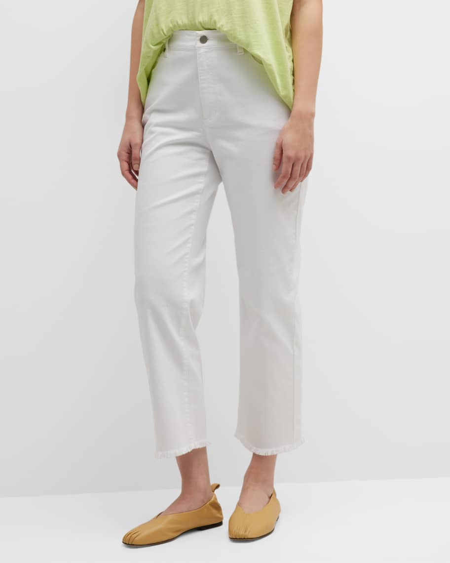 Eileen fisher frayed best sale hem jeans