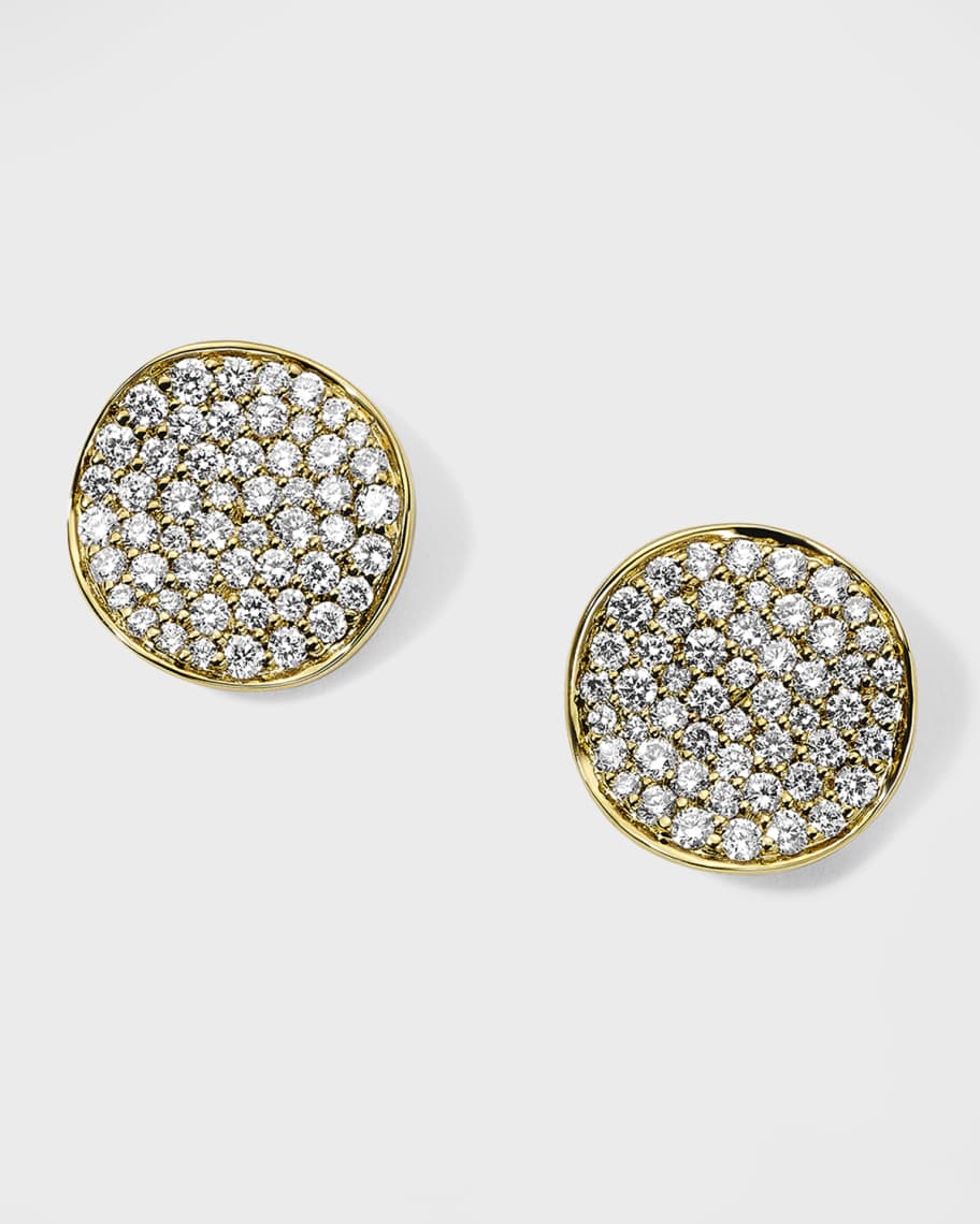 Ippolita 18k Gold Stardust Diamond Stud Earrings | Neiman Marcus