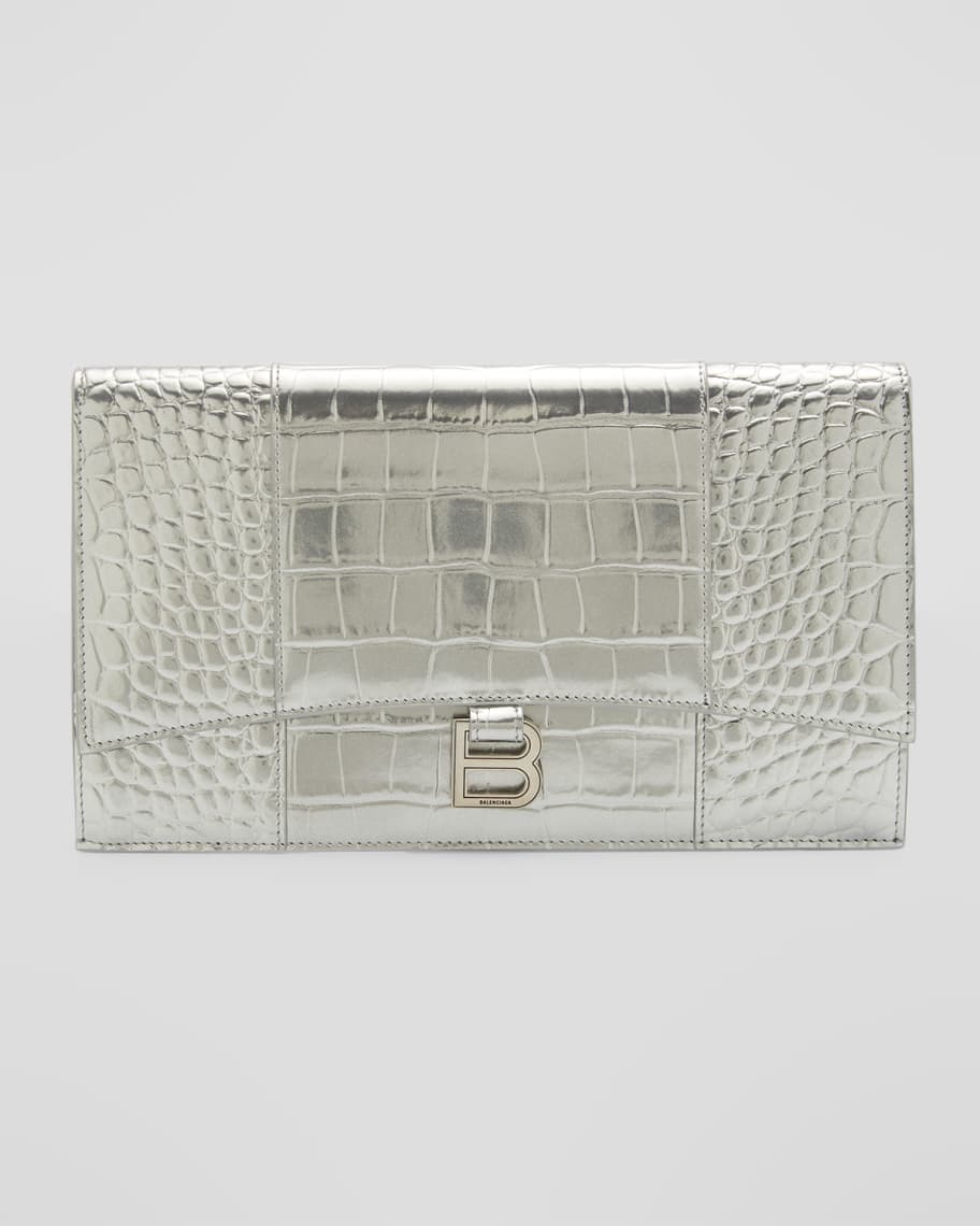 Balenciaga 2025 silver clutch