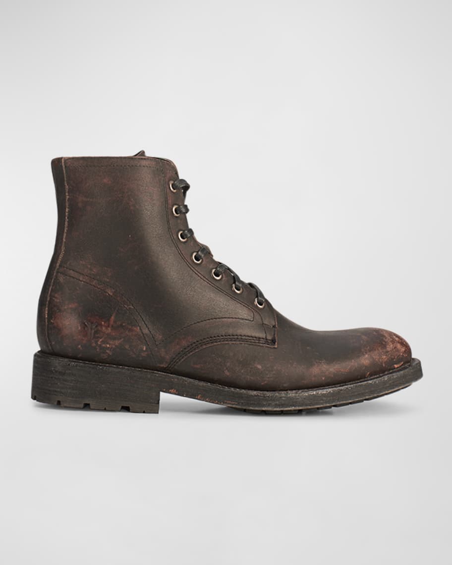 Frye Men s Bowery Leather Lace Up Boots Neiman Marcus