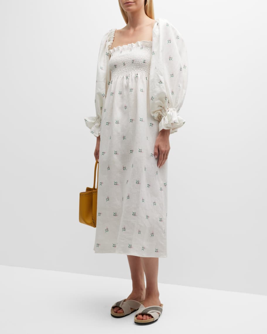 meghan linen dress White Royal Toscana Linen Dress