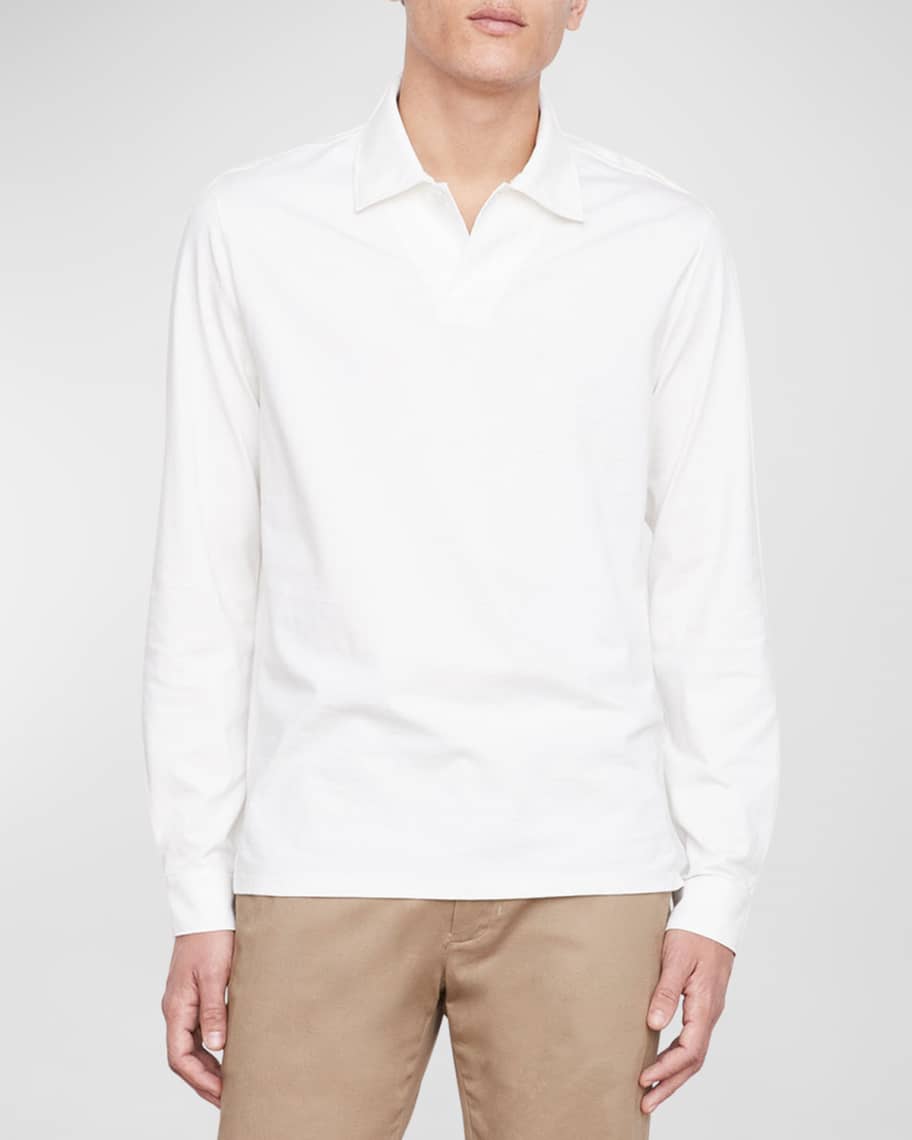 Men Malik Vneck Collar Pima Cotton Polo Tshirt