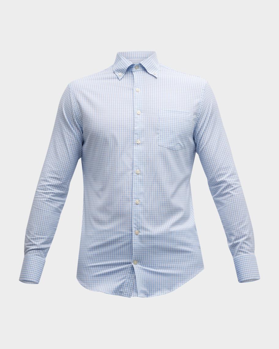 Peter Millar Men's Rommel Performance Twill Sport Shirt - Cottage Blue