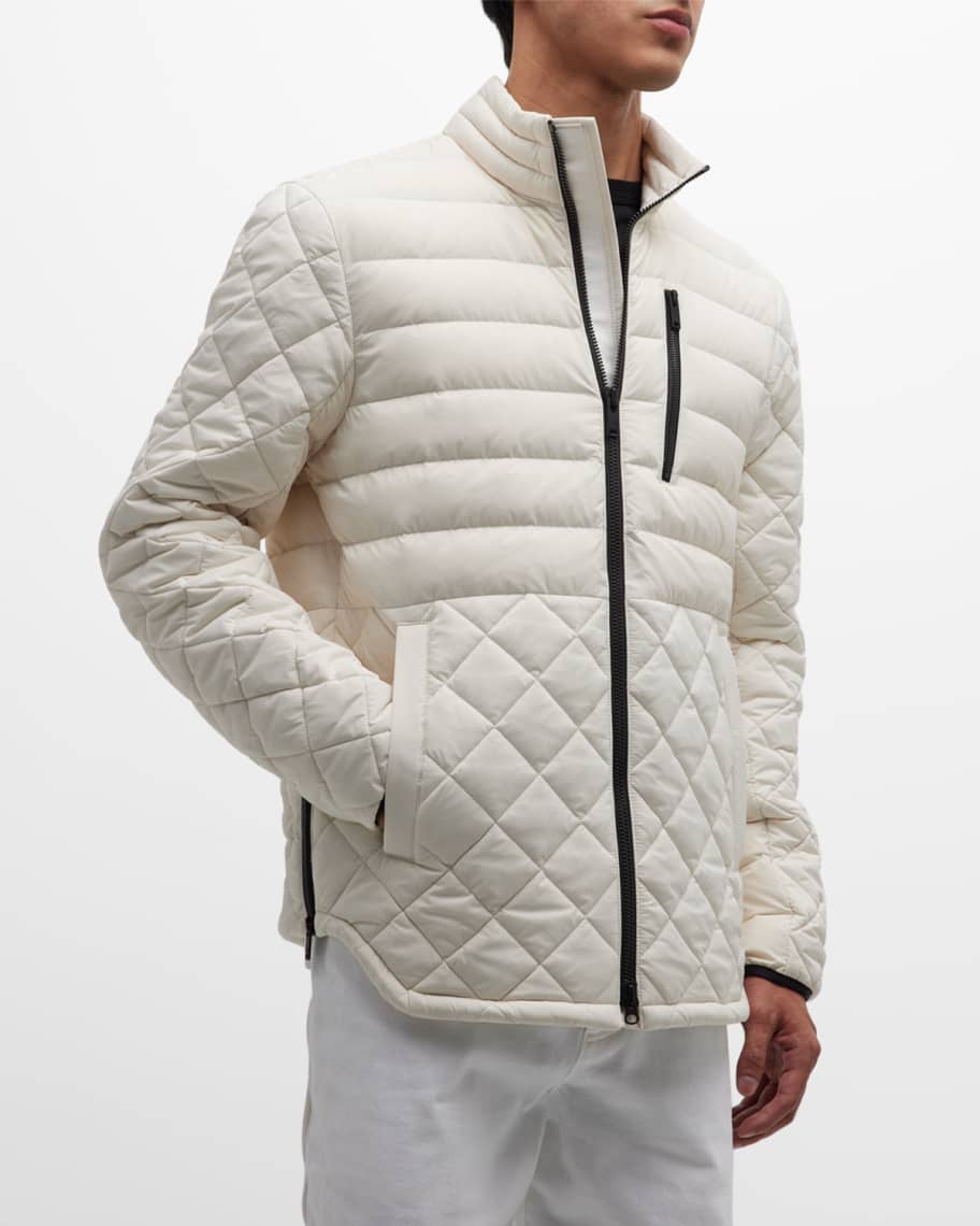 Louis Vuitton Leather Accent Sleeveless Puffer Jacket Khaki. Size 40