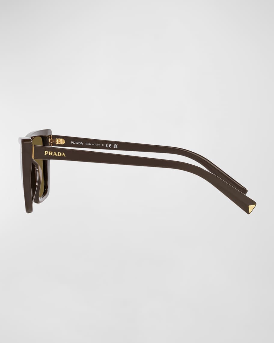 Image 2 of 3: Polarized Logo Acetate Butterfly Sunglasses