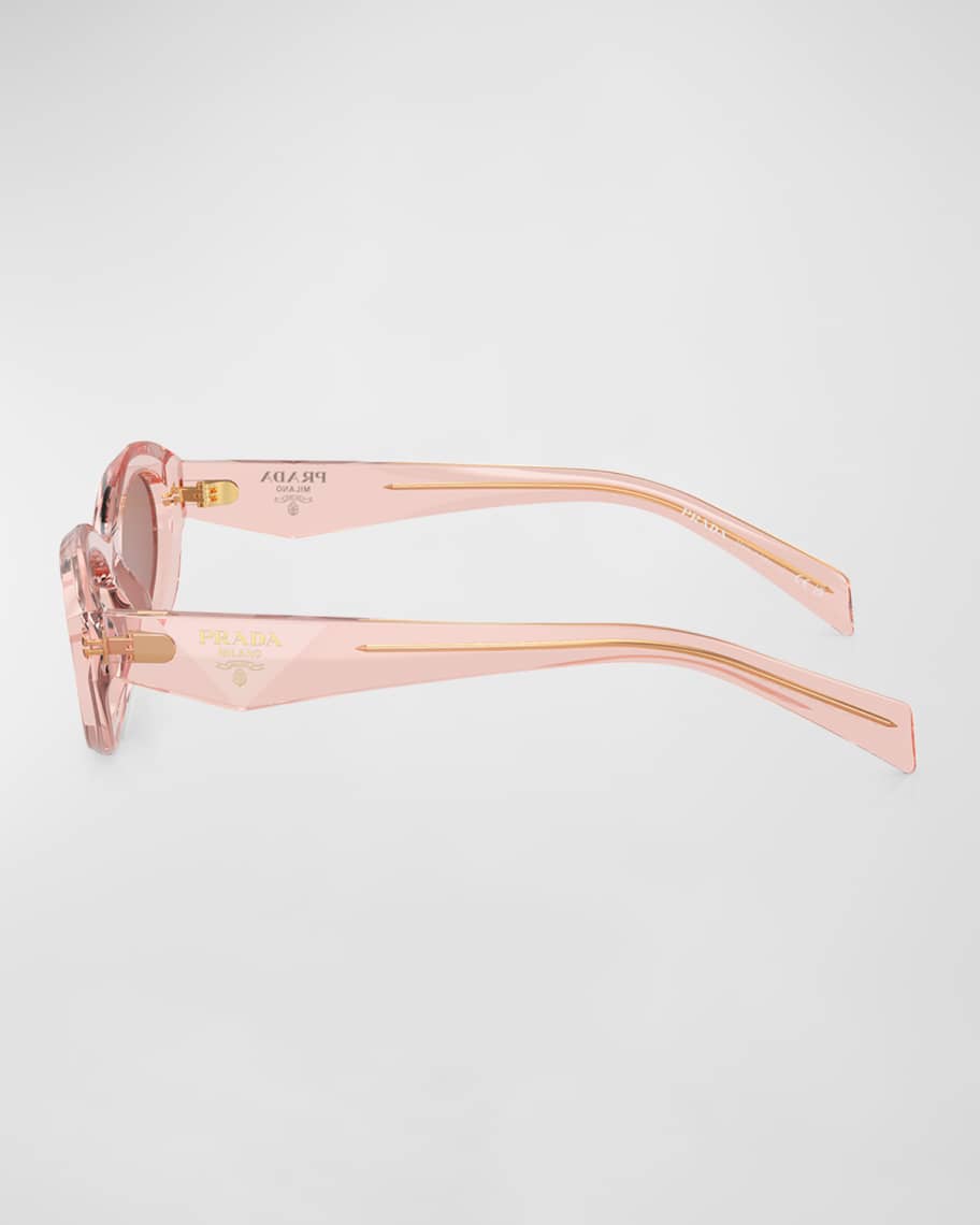 Image 2 of 4: PR 26ZS Beveled Acetate & Plastic Oval Sunglasses