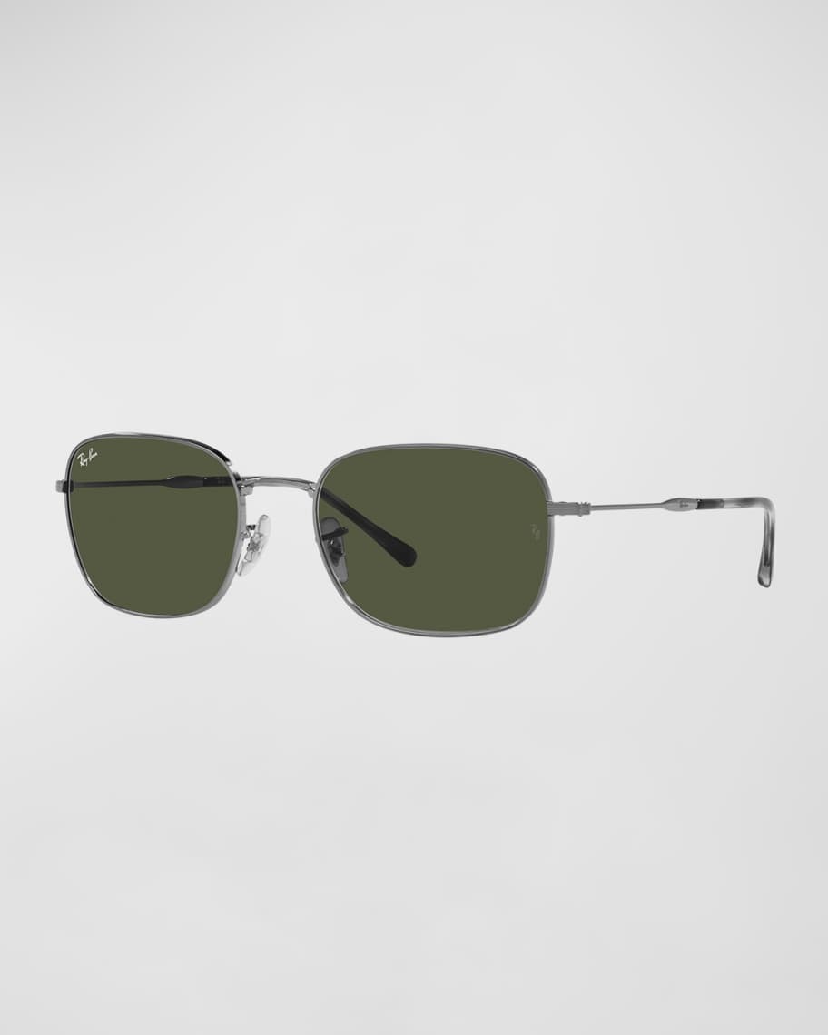Ray-Ban Engraved Logo Square Metal & Crystal Sunglasses | Neiman Marcus
