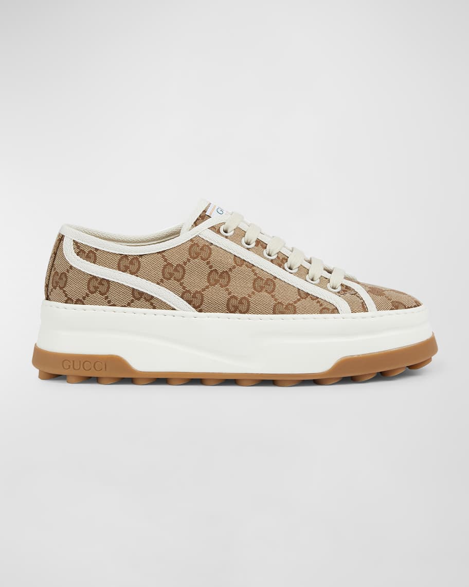 Gucci GG Canvas Low-Top Platform Sneakers | Neiman Marcus