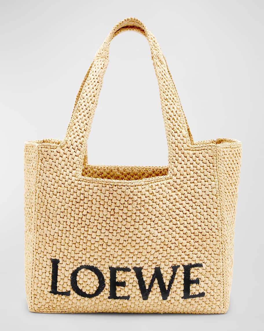Loewe Paula's Ibiza Small logo raffia tote bag Loewe