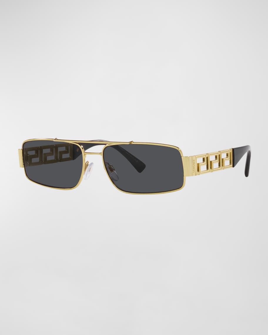 Versace Men's La Greca Rectangle Sunglasses | Neiman Marcus