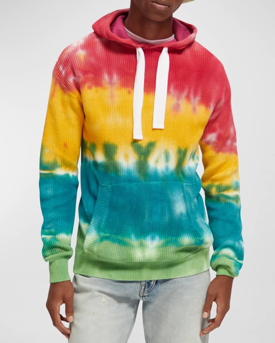 Tie-Dye Henley Hoodie